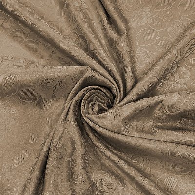 Tecido Jacquard Medalhão Córdoba Adamascado Bege