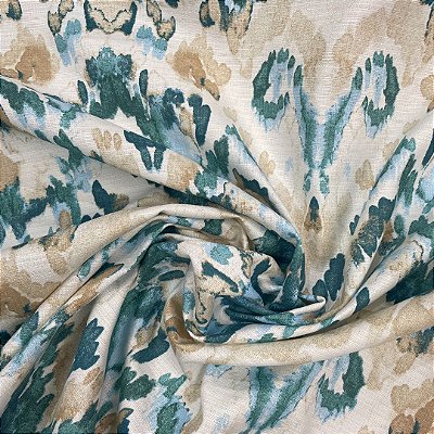 Tecido Acquablock Karsten Interno Abstrato Azul - Essence 31
