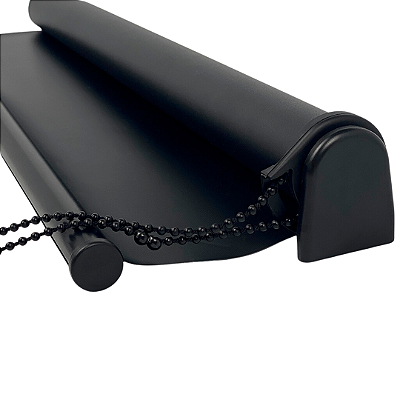 Cortina Persiana Rolo Milão Blackout 100% Preto 1,00x1,20 Metros