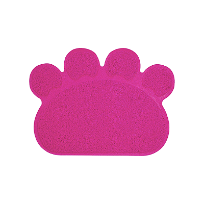 Tapete Pata para Pet Pvc Grande 45Cm X 60Cm Cães E Gatos - Rosa