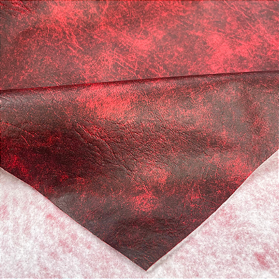 Tecido Corino Pinhão Vermelho