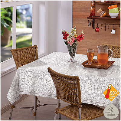 Toalha de Mesa Termica 1,40 de Largura -  Renda Artesanal