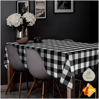 Toalha de Mesa Termica 1,40 de Largura - Chessmate Preto