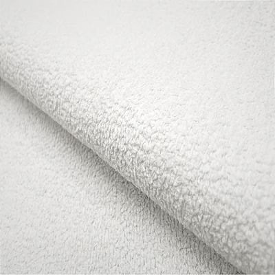 Tecido para Moveis e Decoração Boucle  Dublado Branco