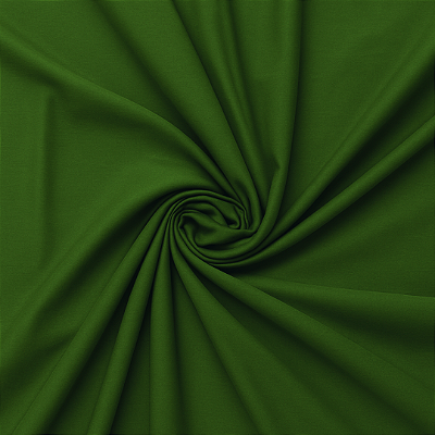 Tecido Tricoline Verde Musgo Liso 100% Algodão com 1,50 metros de largura