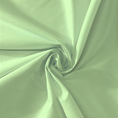 Tecido Tricoline Verde Claro Liso 100% Algodão com 1,50 metros de largura
