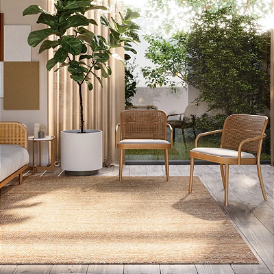 Tapete de Juta Fibra Natural Star Satay 2,00x2,50 Mts Creme