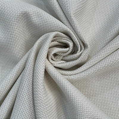 Tecido Linho Rústico Lincoln 100% Poliéster  Para Sofá Decoração Blanc