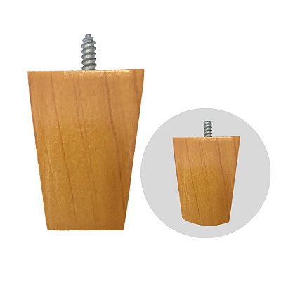 Pé Mini Trapézio para Móveis cor Mel 6,5 cm de altura