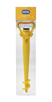 Saca Areia com suporte para Guarda Sol Amarelo - Mor 3694