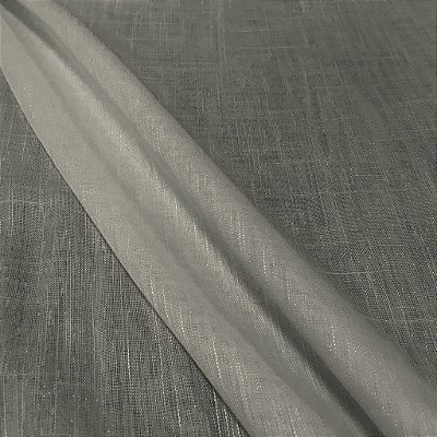 Tecido Linho Liso Flame Gaze Prata Claro, Linho para Cortinas