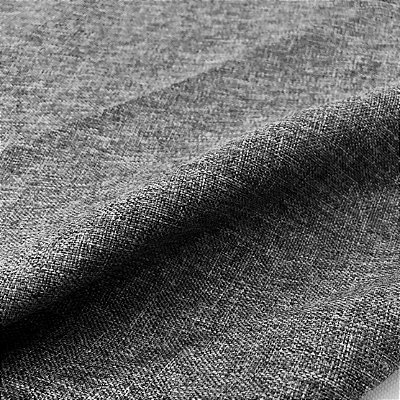 Tecido Linho Rustico Clássico Linen Look Cinza Escuro