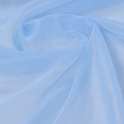Tecido Voil Azul Bebe Liso