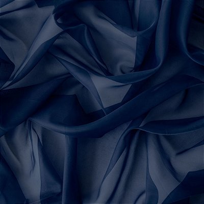 Tecido Voil Azul Marinho Liso