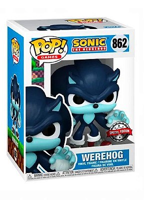 [ESTOQUE] FUNKO POP - SONIC THE EDGEHOG - SONIC WEREHOG 862 EX