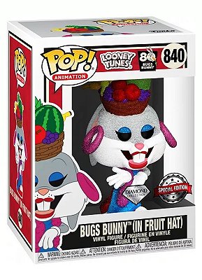 [ESTOQUE] FUNKO POP LOONEY TUNES EXCLUSIVE - BUGS BUNNY - PERNALONGA - IN FRUIT HAT 840 DIAMOND