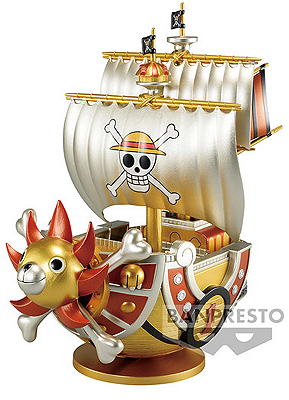 [ESTOQUE] ONE PIECE - THOUSAND SUNNY - MEGA WORLD COLLECTABLE FIGURE SPECIAL - GOLD COLOR