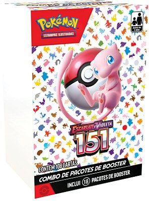 [ESTOQUE] MINI BOOSTER BOX 151 C/18 BOOSTERS - POKEMON ESCARLATE E VIOLETA