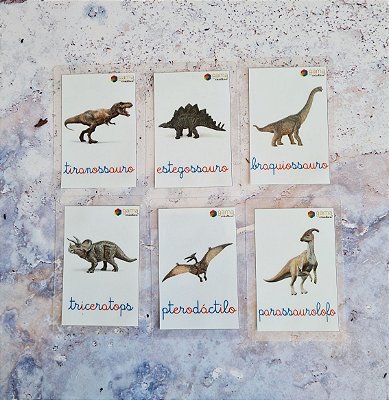 Cards Dinossauros Educativo Aprendendo Brincando Pedagógico