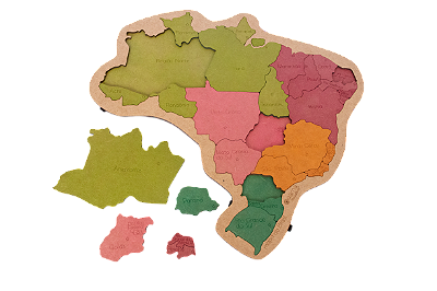 Mapa do Brasil + Cards Bandeiras e Capitais