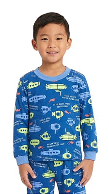 Ref. 10136 Pijama longo em malha estampada