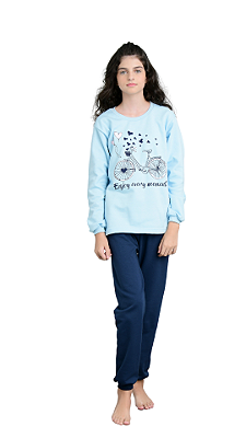Ref. 227  Pijama juvenil moletinho flanelado