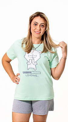 Ref. 6063 Pijama Feminino manga curta com shorts