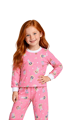 Ref. 1016 Pijama longo em malha estampado