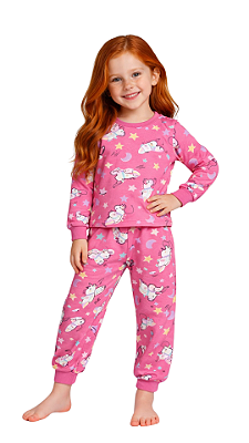 Ref. 1018 Pijama infantil longo em malha