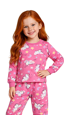 Ref. 1018 Pijama infantil longo em malha