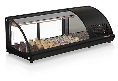 Vitrine Refrigerada de Bancada preto - GVRB-120PR - Gelopar