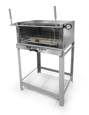 Forno de Lastro em Inox a Gás 90x80 FLGG 70 - Metvisa