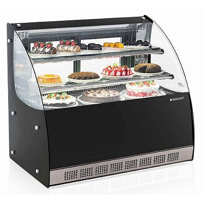 Vitrine Refrigerada Dupla Ação Linha Gourmet Elegance Bancada - GGEB-110 - Gelopar