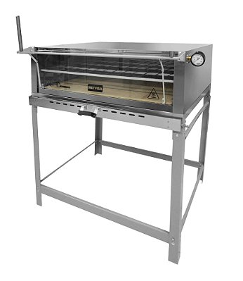 Forno de Lastro Guilhotina em Inox a Gás 110X90 FLGG110 - Metvisa