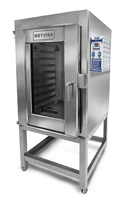 Forno Turbo 10 Assadeiras Total em Inox a Gás FTG300BT - Metvisa