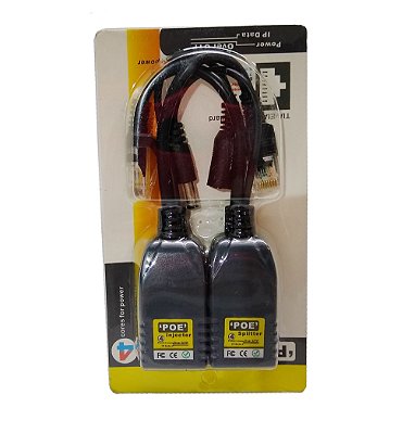 Adaptador Injetor Poe P/ Câmera Ip Splitter 40 Metros