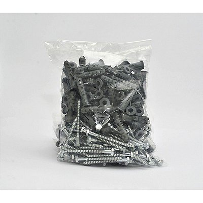 Pacote Bucha e Parafuso Sextavado 8mm
