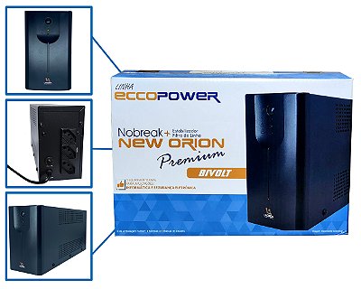 Nobreak Lacerda New Orion Premium 600va - Com entrada Bivolt  e Saida 115v