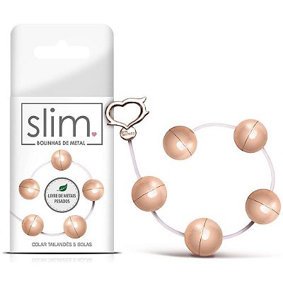 Colar Tailandês 5 bolas slim sexy fantasy