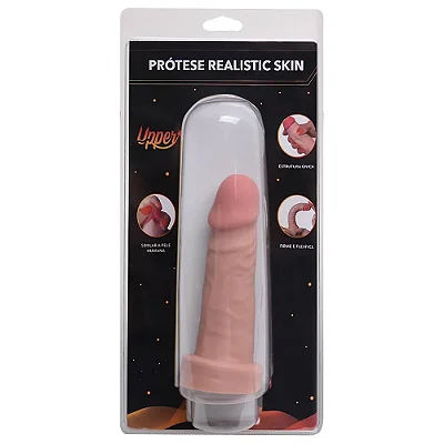 Pênis Cyber Skin Júnior Realistic Simples 12,5 X 4Cm Upper