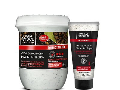 CREME PIMENTA NEGRA 650G + GEL TERMO PIMENTA NEGRA 200G