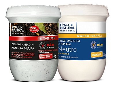 Creme Pimenta Negra 650g + Creme Neutro 650g Dagua Natural