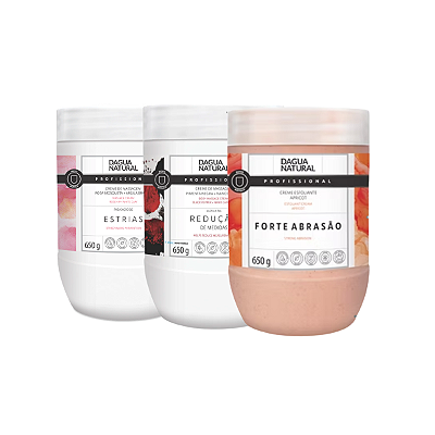Creme Pimenta Negra + Esfoliante 650g+ Creme Rosa Mosqueta