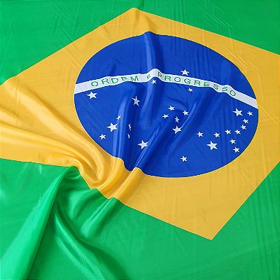 Bandeira Do Brasil Espelhada 150x90cm Copa C/ Borda bastão