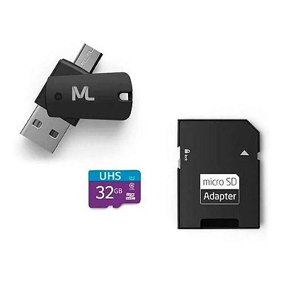 Cartão Memoria 4 em 1 Adaptador USB 32g Multilaser