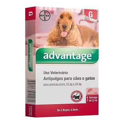 Antipulgas Advantage Para Cães E Gatos De 10 A 25kg Bayer
