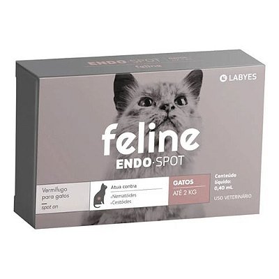 Vermífugo Feline Endospot - Até 2kg - 0,40ml Para Gato