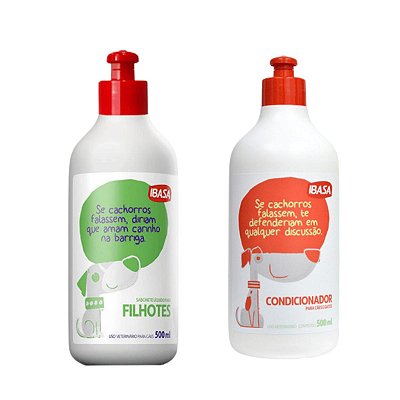 Shampoo Sabonete liquido + Condicionador banho 500ml  IBASA