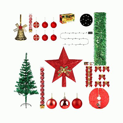 Kit Arvore De Natal Completa Com Pisca Pisca e Estrela