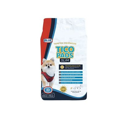 Tapete Higienico 60x55cm Cachorros Tico Pads Slim 30un